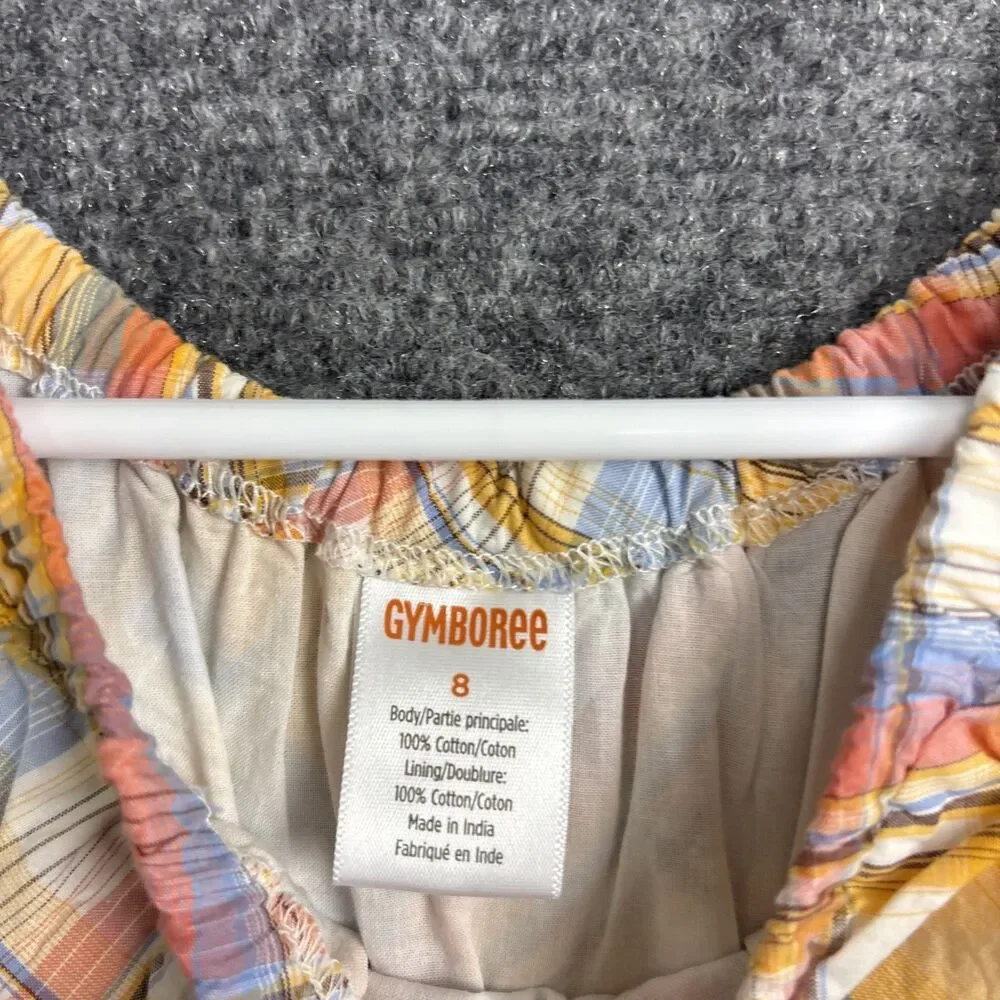 Gymboree Country Trail Girls Dress Size 8 Halo White Plaid Tiered